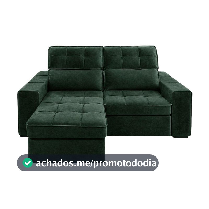 Sofá 3 Lugares Retrátil Reclinável Veludo Barsa Gralha Azul - Sofás