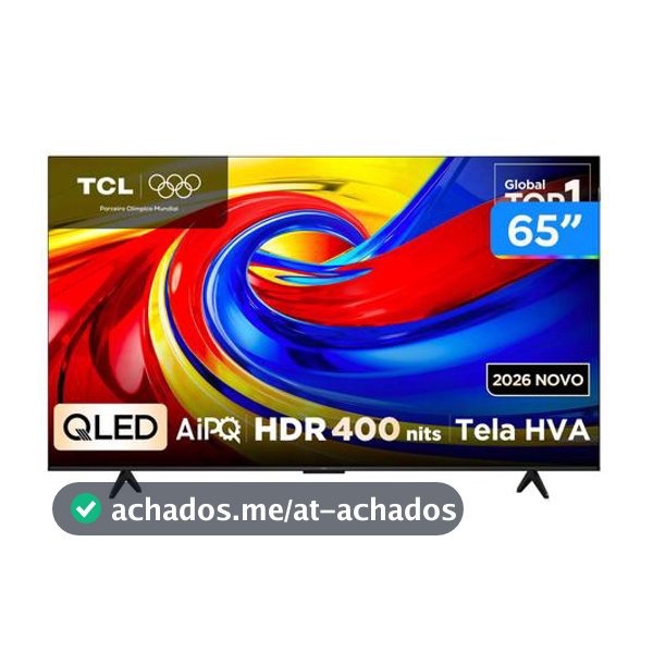 Smart TV 4K TCL Advanced QLED 65” Polegadas com Processador AIPQ, Dolby Vision, HDR10+ e Wi-Fi - 65P7L - Smart Tv - Magazine 24hoferta