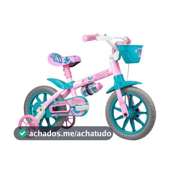 Bicicleta Infantil Aro 12 Charmosa Rosa Menina 1 a 4 Anos - Nathor - Bicicleta Infantil