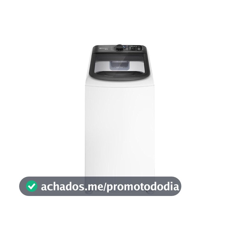 Lavadora de Roupas Electrolux 13kg Inverter Cesto Inox 11 Programas de Lavagem Branca Efficient LEM13 220V