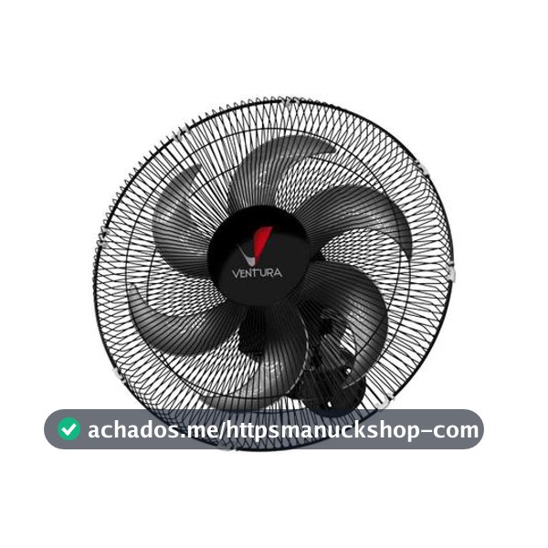 Ventilador De Parede Oscilante Ventidelta Ventura Grade De Aço 50CM 150W Bivolt Preto
