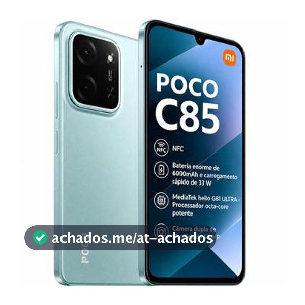 Xiaomi POCO C85 NFC 120Hz 256GB 8GB Câmera 50MP Tela 6.88 120Hz - Poco C85