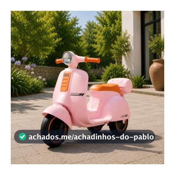 Mini Moto Elétrica Classica Frente e Ré Bateria 6v Som e Luz - Brinq Kids - Moto Elétrica Infantil - Magazine Compreiapromo