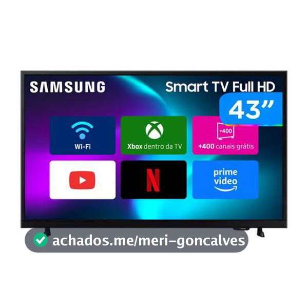 Smart TV 43" Samsung Full HD 43F6000F Tizen Hyper Real 2 HDMI