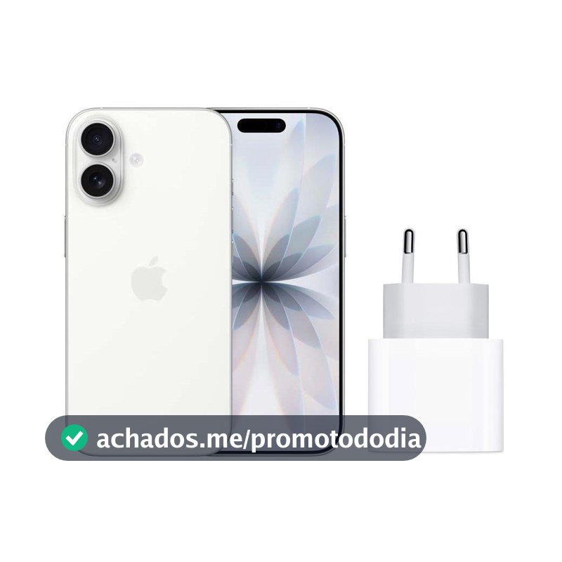 Smartphone Apple iPhone 17 256GB Branco - 5G + Carregador Apple USB-C 20W Original - iPhone 17