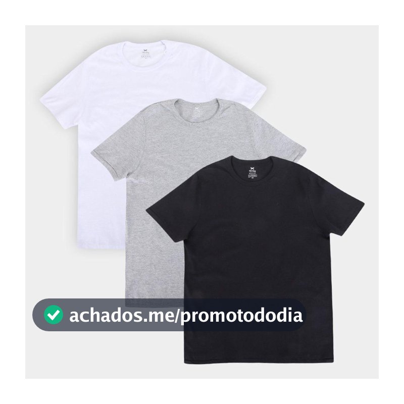 Kit Camisetas Hering Básicas Com 3 Peças Masculinas