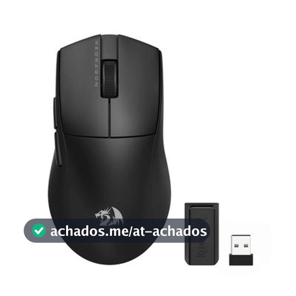 Mouse Gamer Sem Fio Redragon King Pro, 26000 DPI, 7 Botões, Wireless, Bluetooth, Preto - M916-PRO-1K - Mouse Gamer - Magazine Infotecnan