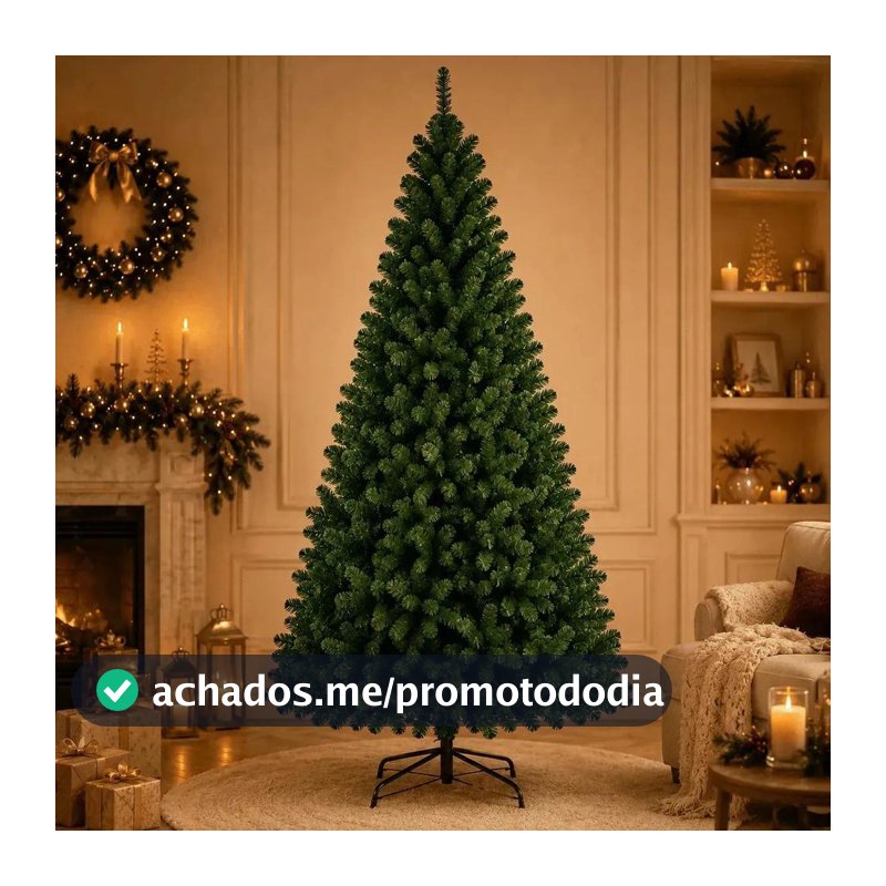 Árvore De Natal 2,10m 600 Galhos Grande Tradicional Verde