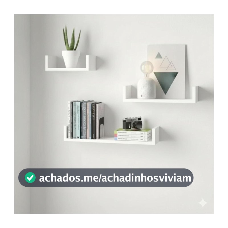 Prateleiras para Livros Branco 3 Peças 40x15x15 QUARTO, COZINHA, SALA