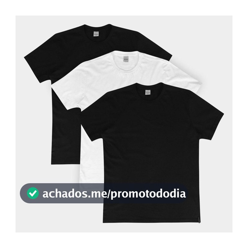 Kit Camiseta Nicoboco Slim Fit Duo Com 3 Masculina