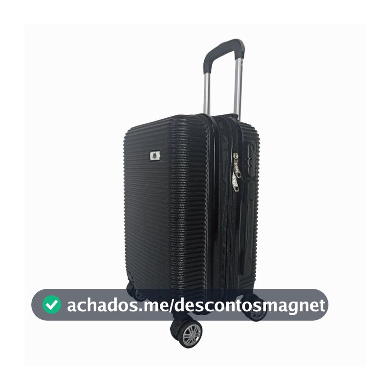 Mala de Viagem Bordo 10kg PP C/ Zíper Expansível Padrão ANAC