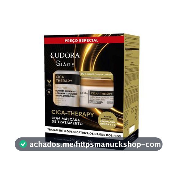 Kit de Tratamento Capilar Eudora Siàge Cica-therapy Shampoo e Máscara