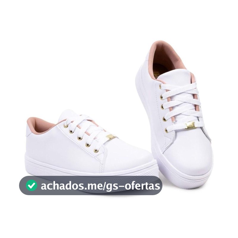Tênis Feminino Casual Branco Confortável