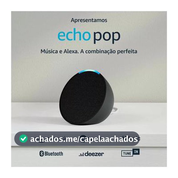 Echo Pop Amazon, com Alexa, Som Envolvente, Preto - Smart Speaker / Caixa de Som - Magazine Sacafarelli