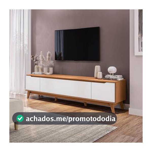 Rack Kappesberg 3 Portas Canela/Branco 218cm