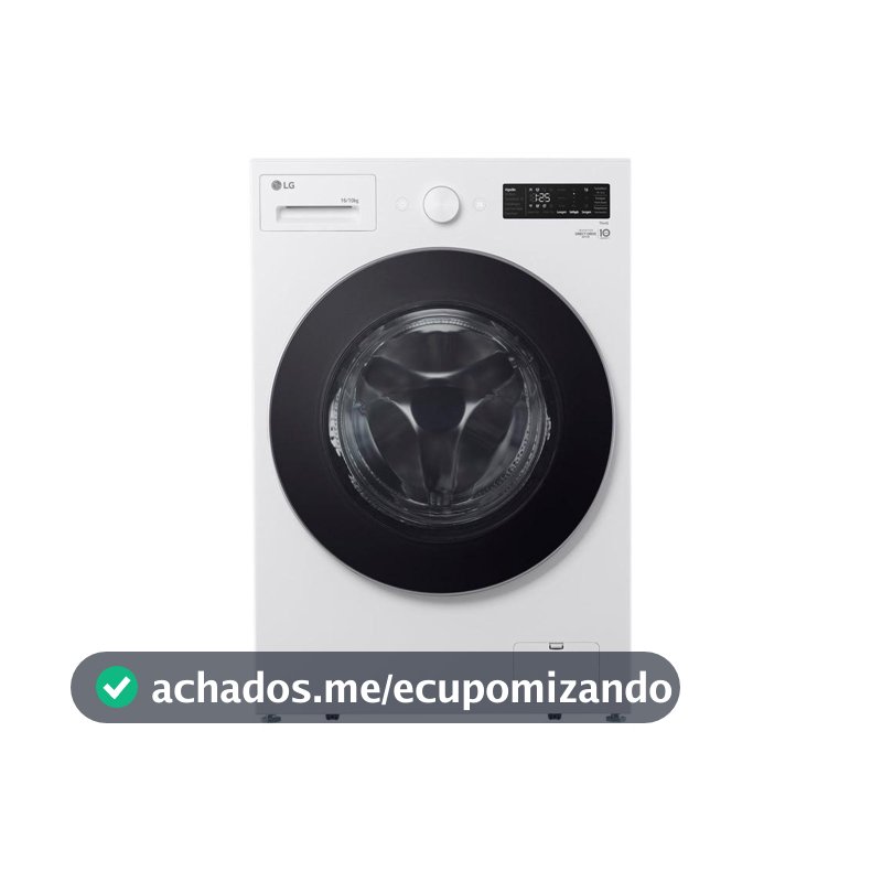 Lava e Seca Smart LG 16kg WD16WNT Inverter Smart Água Fria e Quente Branca - Lava e Seca - Magazine Loucops