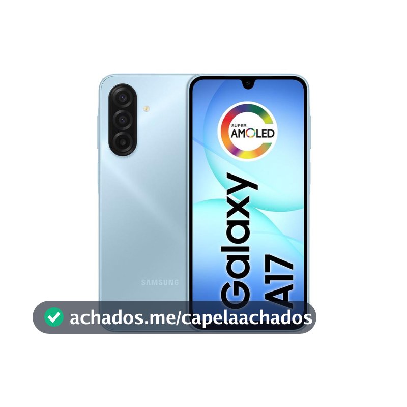 Celular Samsung Galaxy A17 256GB 8GB RAM Azul 6,7" Câm. Tripla + Selfie 13MP