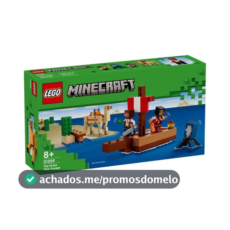 Lego Minecraft A Viagem Do Navio Pirata (21259) - Blocos de Montar - Magazine Aeasy