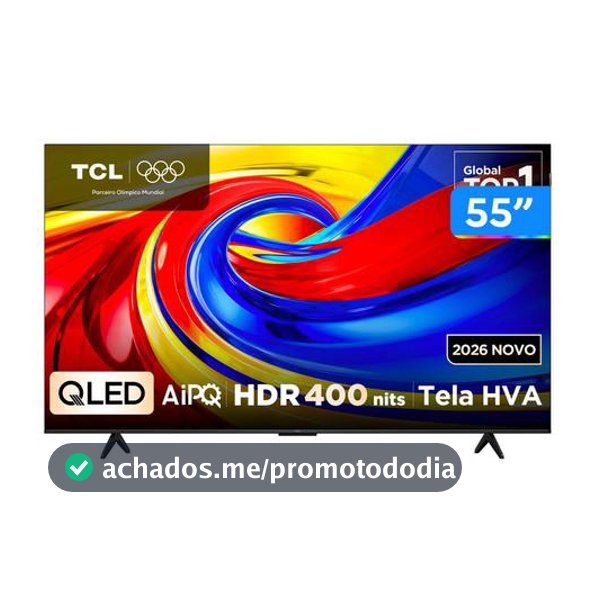 Smart TV 55" TCL 4K UHD QLED 55P7L Google TV 2026
