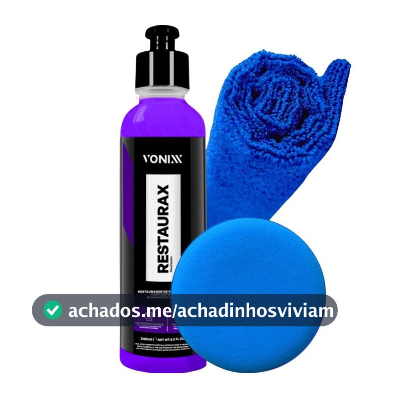 Restaurador de plasticos brilho e proteção restaurax vonixx - Limpeza Automotiva - Magazine Sacafarelli