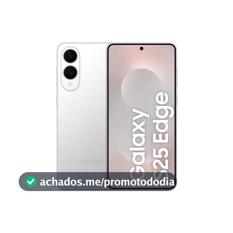 Smartphone Samsung Galaxy S25 Edge 512GB 5G - Titânio Prata, Galaxy AI, Câmera Dupla 200MP + Selfie 12MP, RAM 12GB, Tela 6.7"