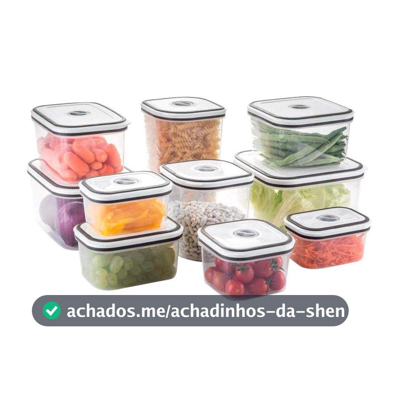 Jogo de Potes de Plástico Hermético Electrolux com Tampa 41029853 10 Peças