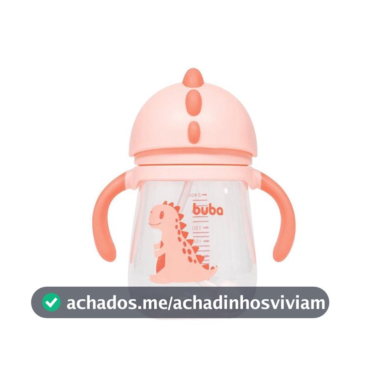 Copo Treinamento com Alça 240ml Buba - Dino - Copo de Transição / Treinamento