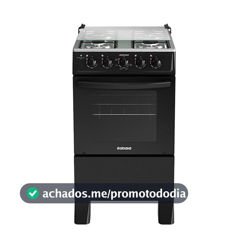 Fogão Itatiaia 4 Bocas Star Clean New Preto