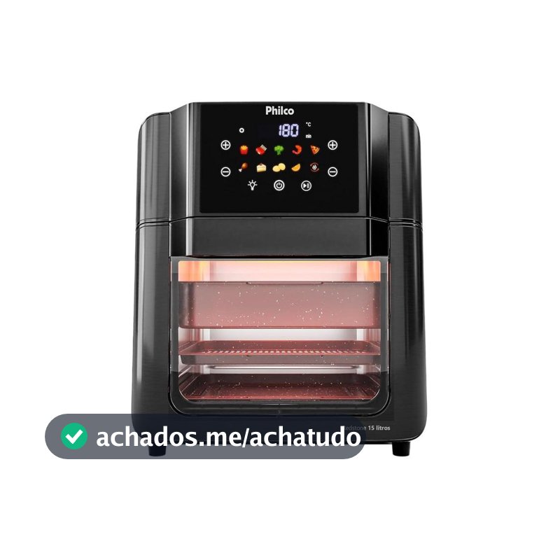 Air Fryer Philco PAF15C Oven 15L Preto - Fritadeira sem Óleo / Air Fryer - Magazine Jhjofertas