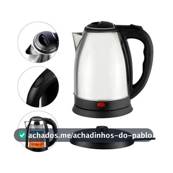 Chaleira Elétrica Com Auto Desligamento Automático Após Fervura Jarra Inox Best 2 Litros Top - Chaleira Elétrica
