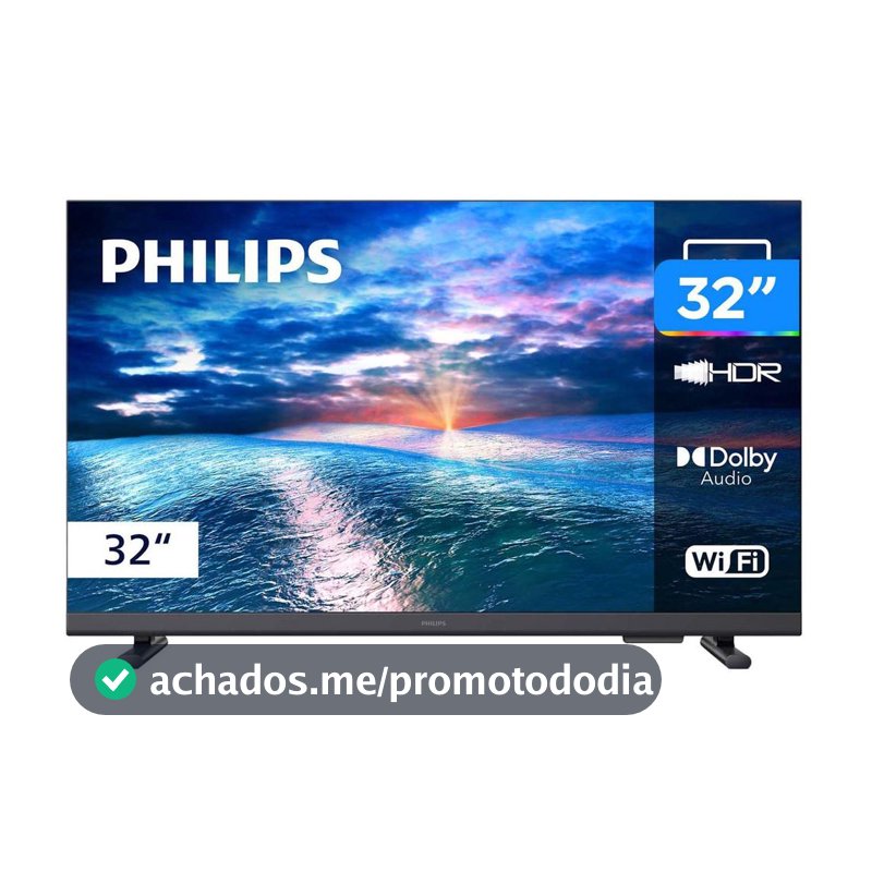 Smart TV 32" Philips HD DLED 6910 32PHG6910/78 Titan OS 2025