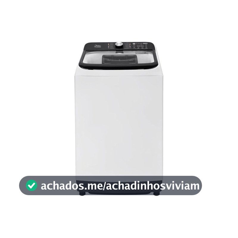 Máquina de Lavar Roupa Midea 15kg Branca Wave Agitator Cesto Inox Tira Manchas MA512W150A Branca 15kg 220V