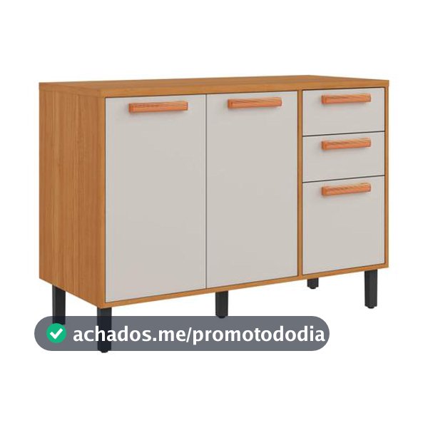 Balcão de Cozinha para Forno ou Micro-ondas Itatiaia 3 Portas 2 Gavetas Nápoles