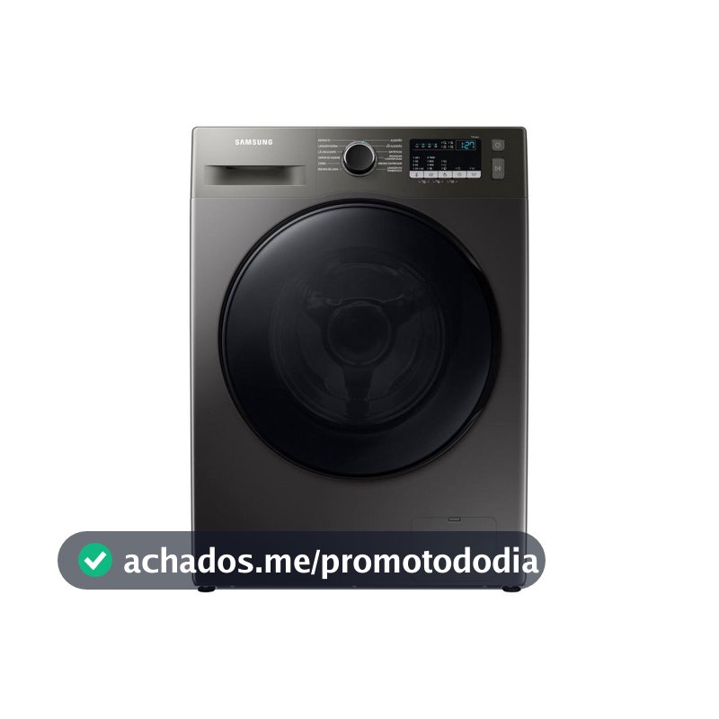 Lavadora de Roupas Samsung Inverter 11kg Cesto Inox 12 Programas de Lavagem Preta WW11T4040BX/AZ