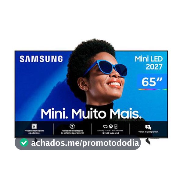 Smart TV 65" Samsung 4K UHD Mini LED M75H One UI Tizen UN65M75HAGXZD 2027
