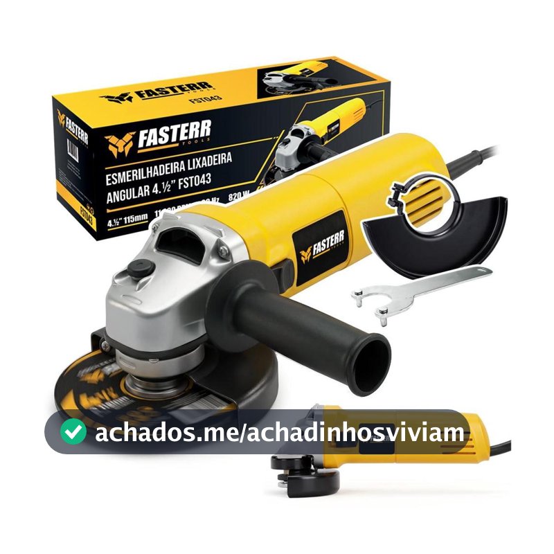 Esmerilhadeira Lixadeira Angular 820W 11000 Rpm Fasterr Tools - Esmerilhadeira - Magazine Eieutil