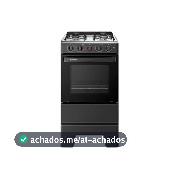 Fogão 4 Bocas Esmaltec Preto Ideal Pop 4120 - Fogão 4 Bocas