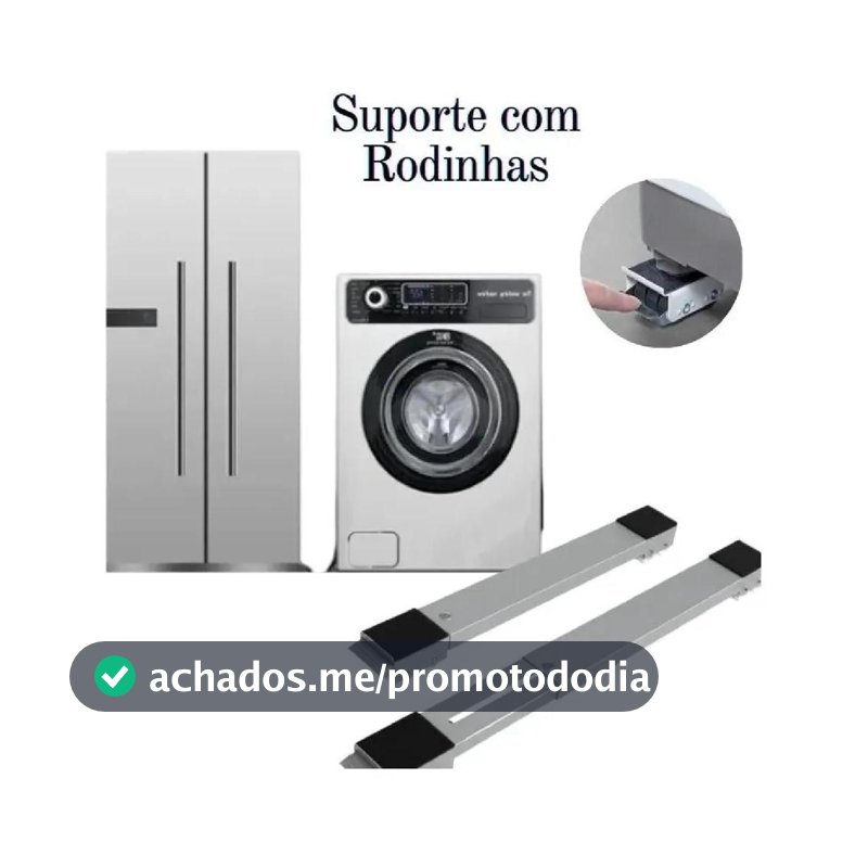 Base Suporte Com Rodinhas Para Geladeira Fogão Maquina De Lavar Sofá Móvel