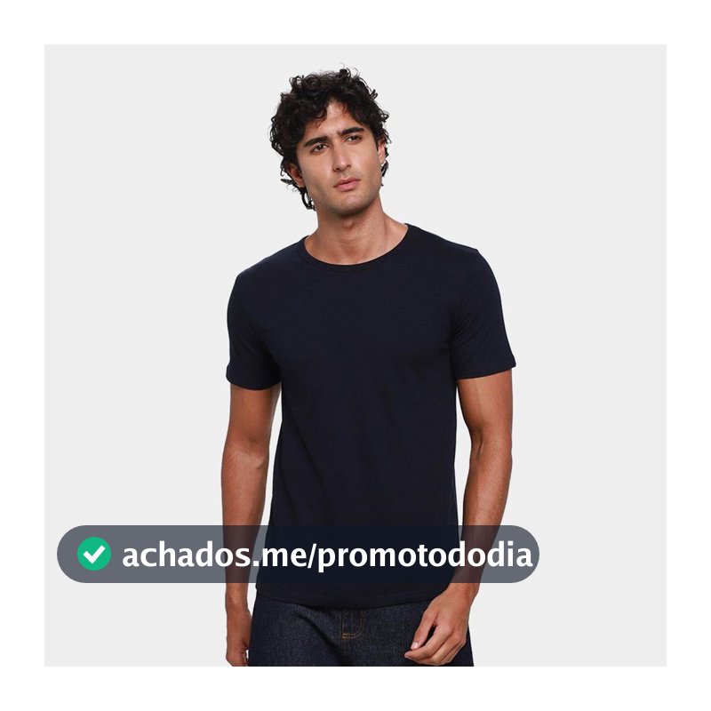 Camiseta Básica Hering Slim Manga Curta Masculina