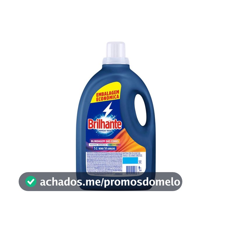 Brilhante Lava Roupas Líquido Limpeza Total 5 L