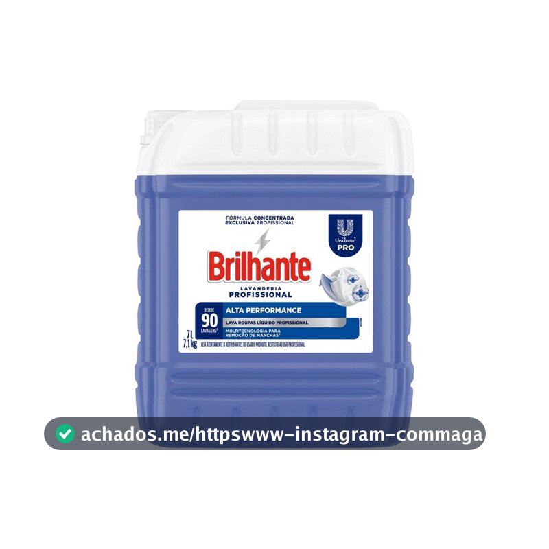Sabão Líquido Brilhante Alta Performance Concentrado Profissional 7L
