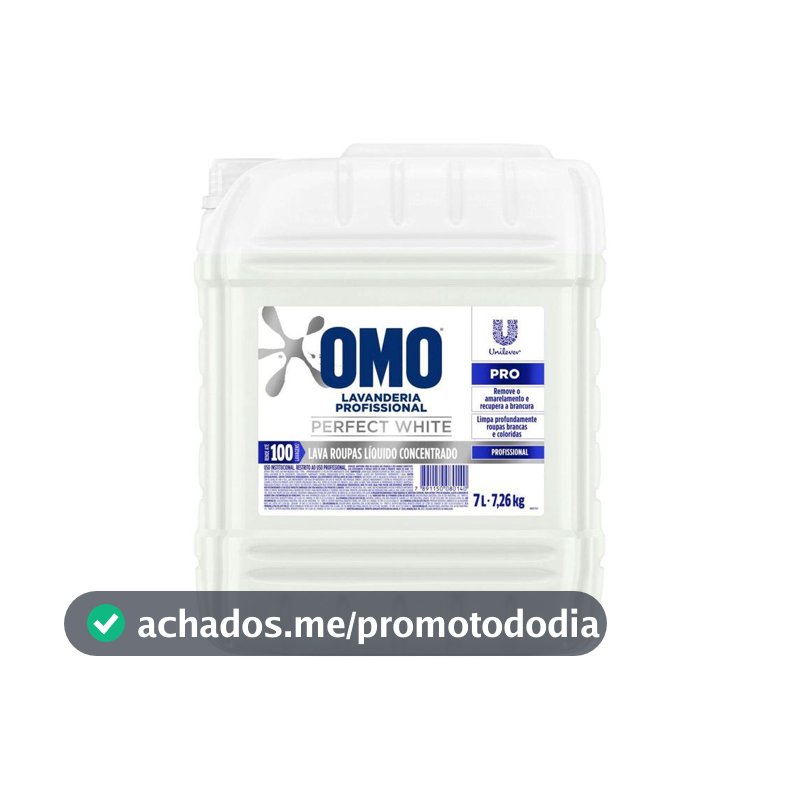 Sabão Líquido Concentrado OMO Lavanderia Profissional Perfect White 7L