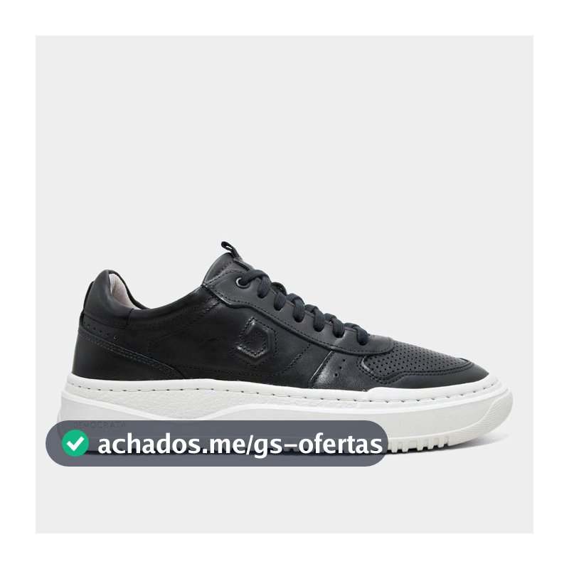 Tênis Couro Democrata Denim Block Masculino