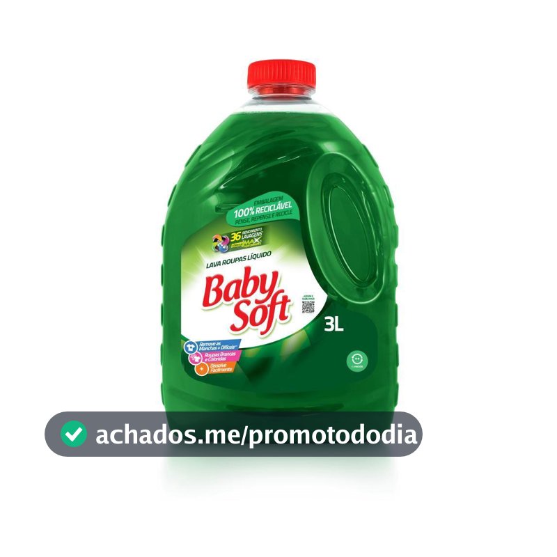 Lava Roupas Líquido Baby Soft Total Max 3l Verde