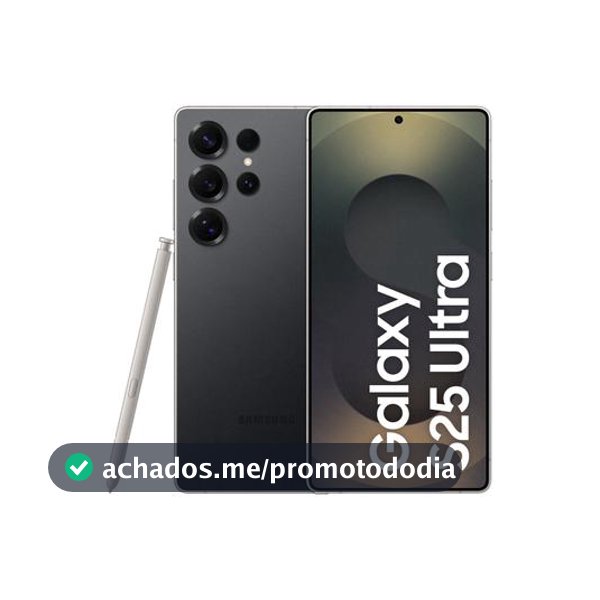 Celular Samsung Galaxy S25 Ultra 5G 256GB Galaxy AI Titânio Preto 6,9" 12GB RAM Câm. Quádrupla 200+50+10+50MP Bateria 5000mAh Dual Chip