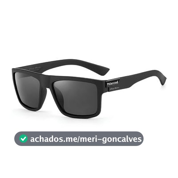 Óculos de Sol Masculino Preto Escuro Lente Com Proteção UV400 Filtro Polarizado Visão Confortável Design Moderno Rostos Finos Village Heaven 1035