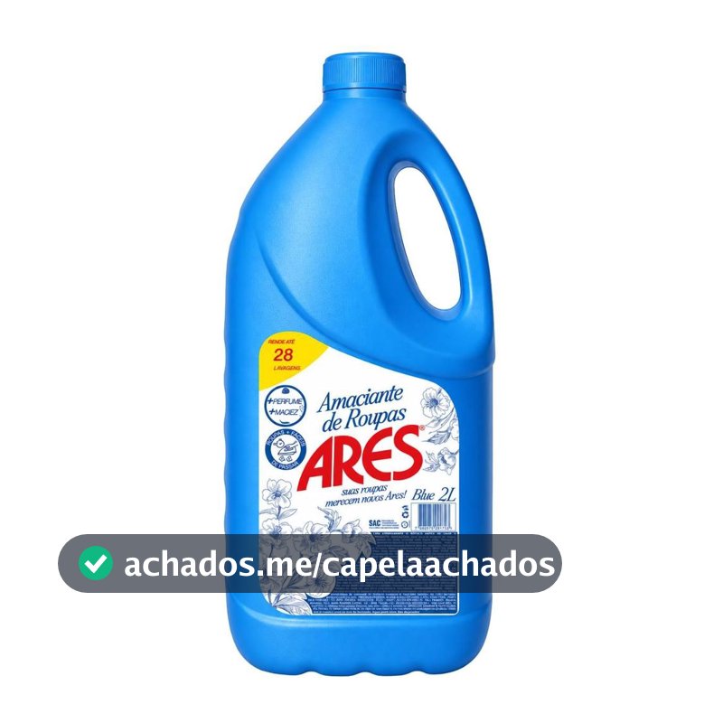 Amaciante De Roupas Ares Blue 2L Perfume e Maciez Rende Até 28 Lavagens