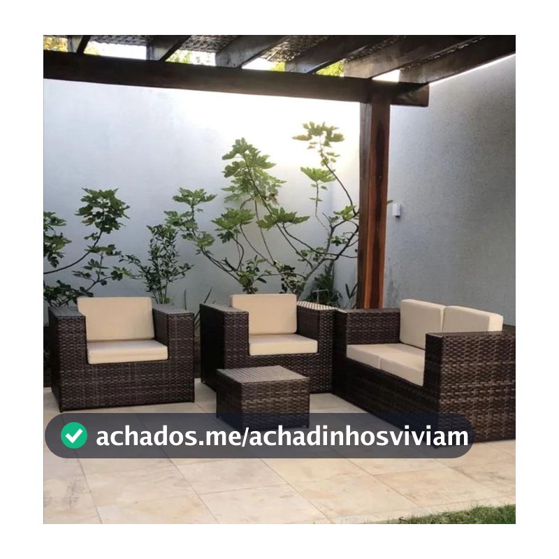 Conjunto Sofa Poltronas Area Externa Interna Varanda Jardim