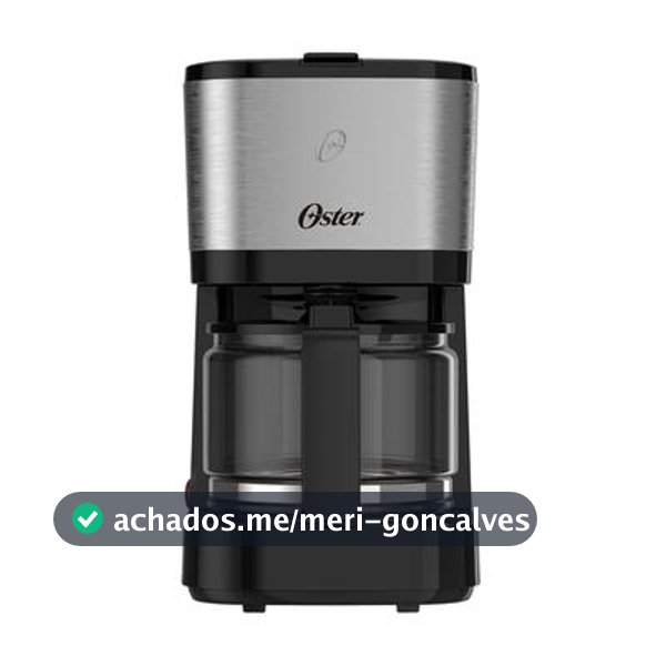 Cafeteira Elétrica Oster Compacta OCAF300 19 Cafés Preto - Cafeteira Elétrica
