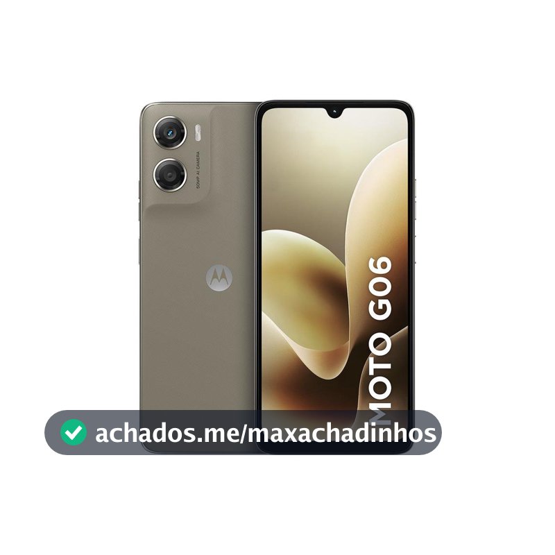 Smartphone Motorola Moto g06 256GB 4GB Ram Bege 6,9" Câm. 50MP + Selfie 8MP